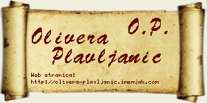 Olivera Plavljanić vizit kartica
